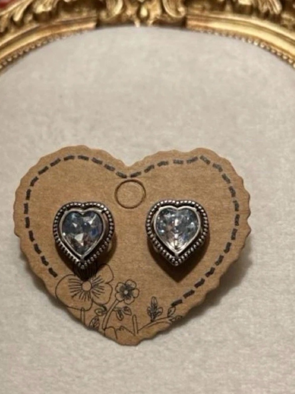 Brighton Ecstatic Heart Crystal Post Earrings